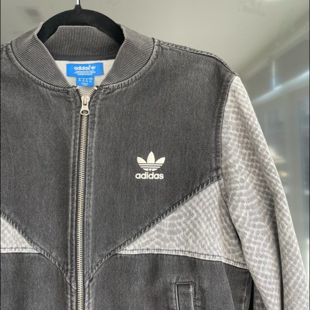 adidas Originals Women's Track Jacket, Size L polyester black type Vintage Second Hand